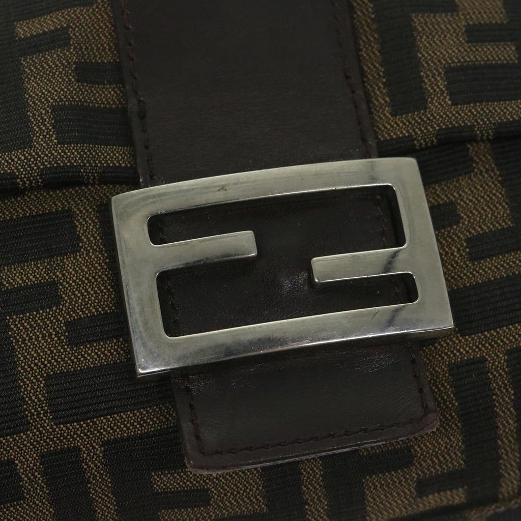 FENDI Zucca Canvas Mamma Baguette Shoulder Bag Black 33492 26325 008ki4044