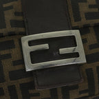 FENDI Zucca Canvas Mamma Baguette Shoulder Bag Black 33492 26325 008ki4044