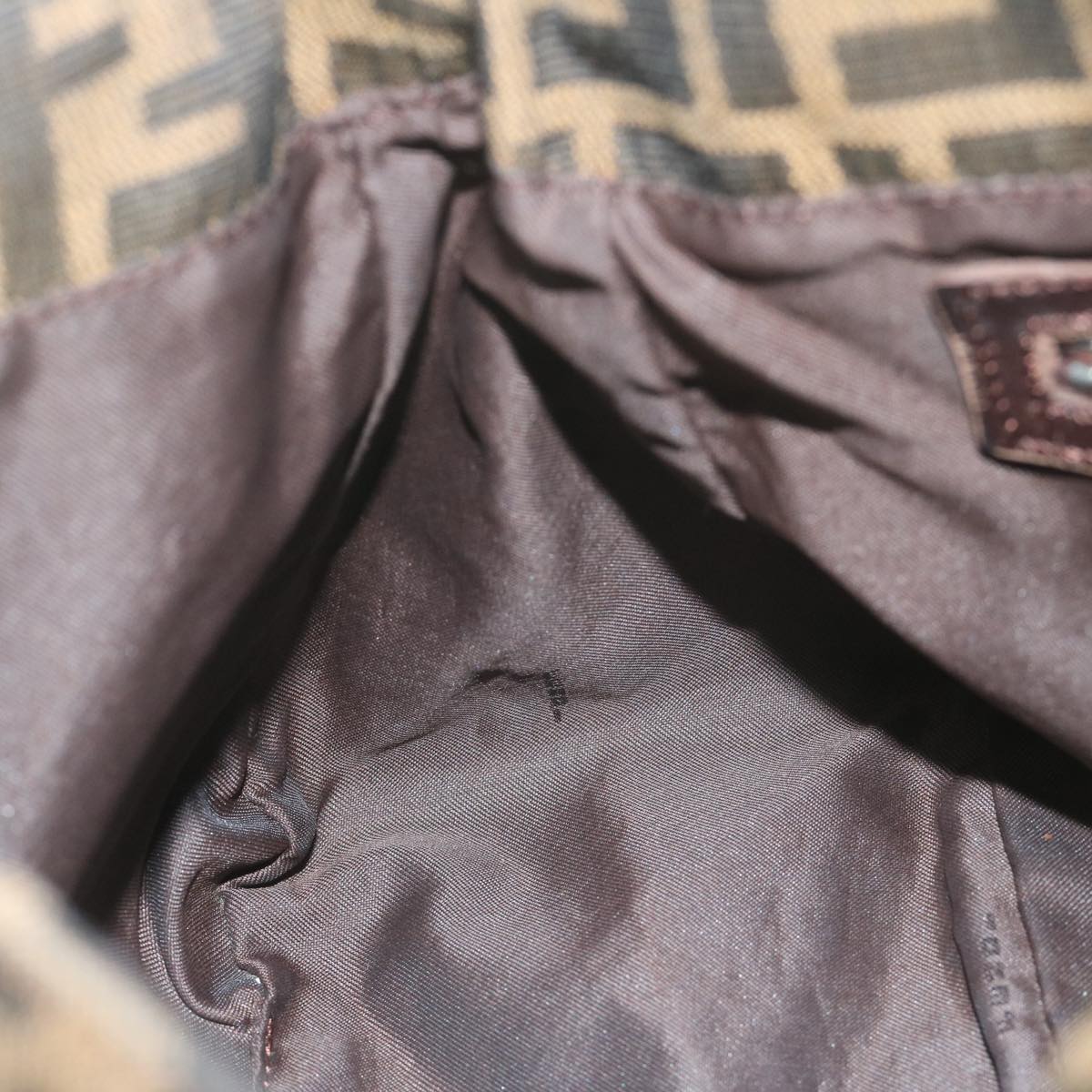 FENDI Zucca Canvas Mamma Baguette Shoulder Bag Black 33492 26325 008ki4044