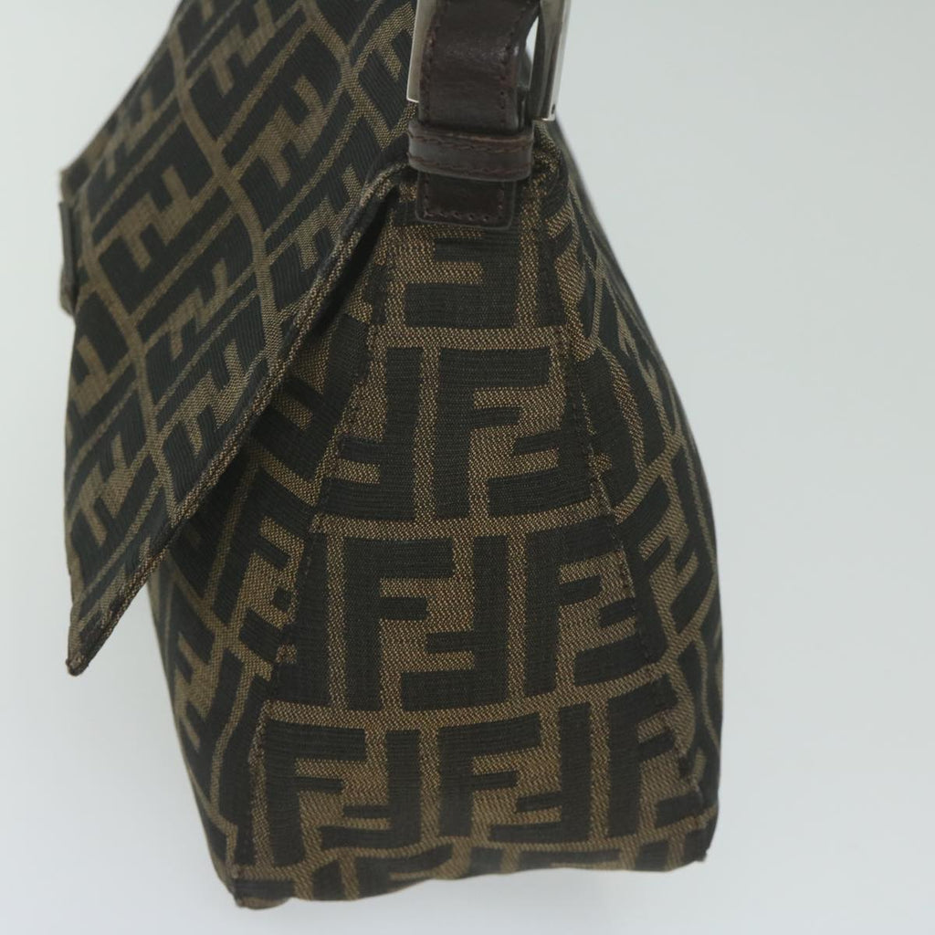 FENDI Zucca Canvas Mamma Baguette Shoulder Bag Black 33492 26325 008ki4044