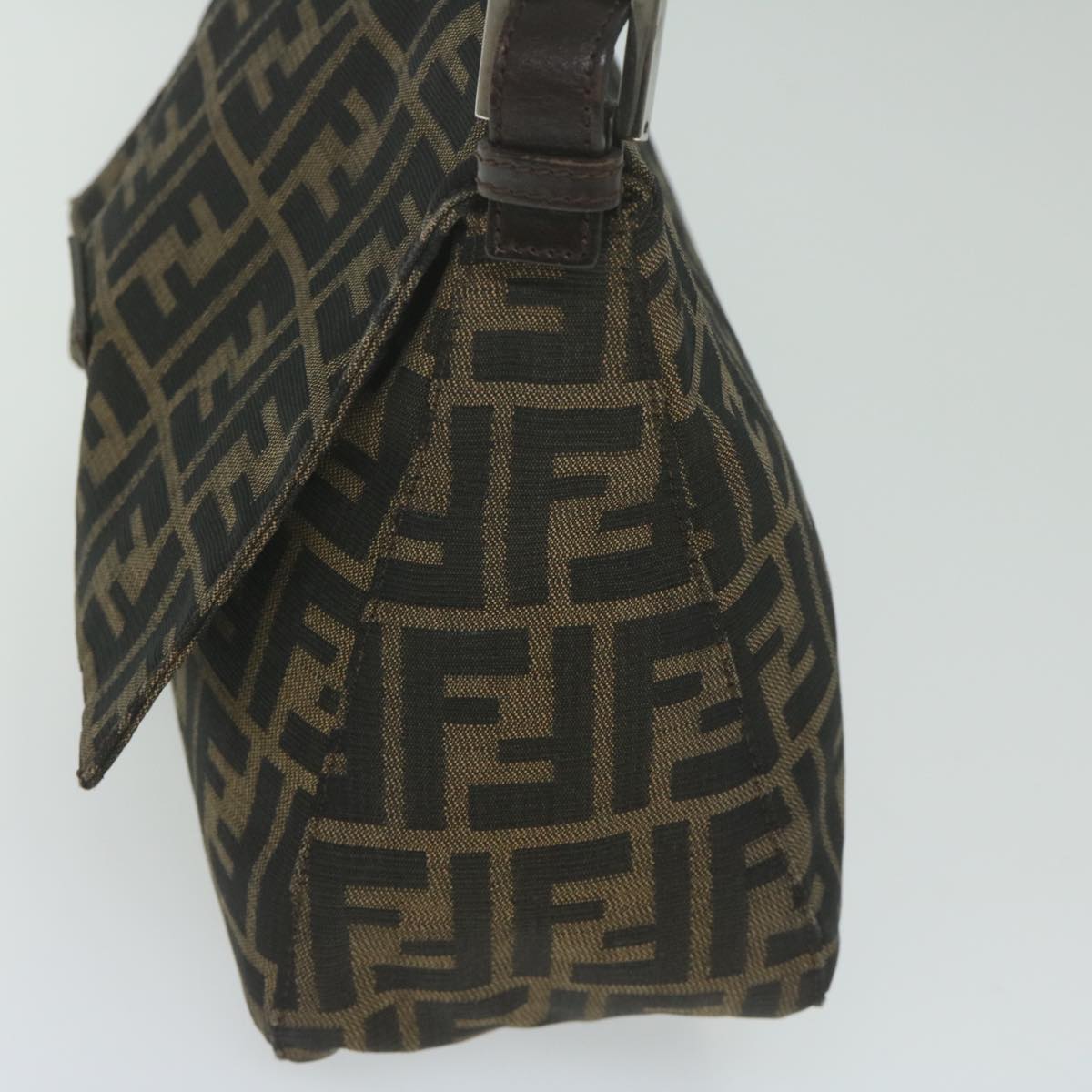 FENDI Zucca Canvas Mamma Baguette Shoulder Bag Black 33492 26325 008ki4044