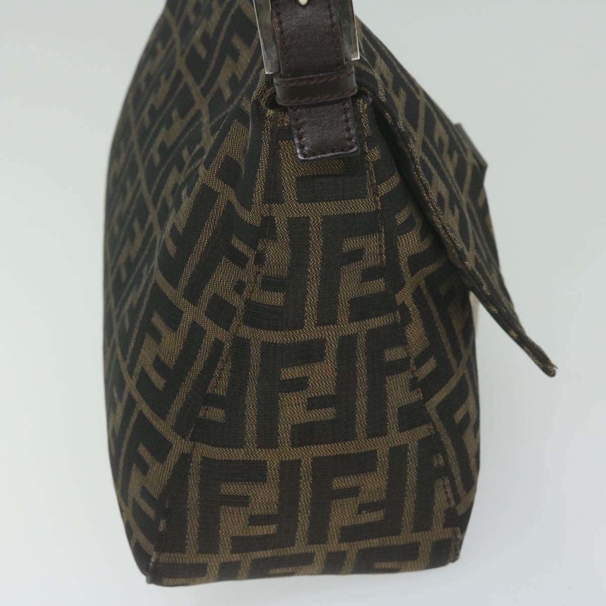 FENDI Zucca Canvas Mamma Baguette Shoulder Bag Black 33492 26325 008ki4044