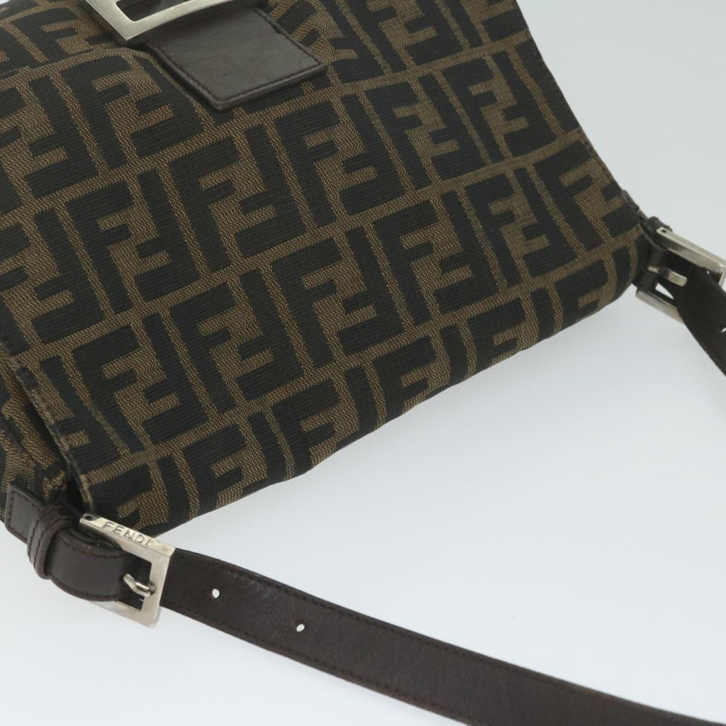 FENDI Zucca Canvas Mamma Baguette Shoulder Bag Black 33492 26325 008ki4044