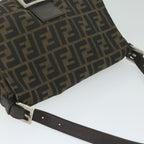 FENDI Zucca Canvas Mamma Baguette Shoulder Bag Black 33492 26325 008ki4044