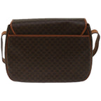 CELINE Macadam Canvas Shoulder Bag PVC Leather Brown Auth ki4098