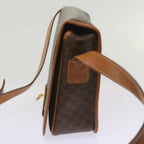 CELINE Macadam Canvas Shoulder Bag PVC Leather Brown  ki4109