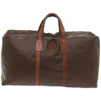 CELINE Macadam Canvas Boston Bag PVC Brown  ki4112