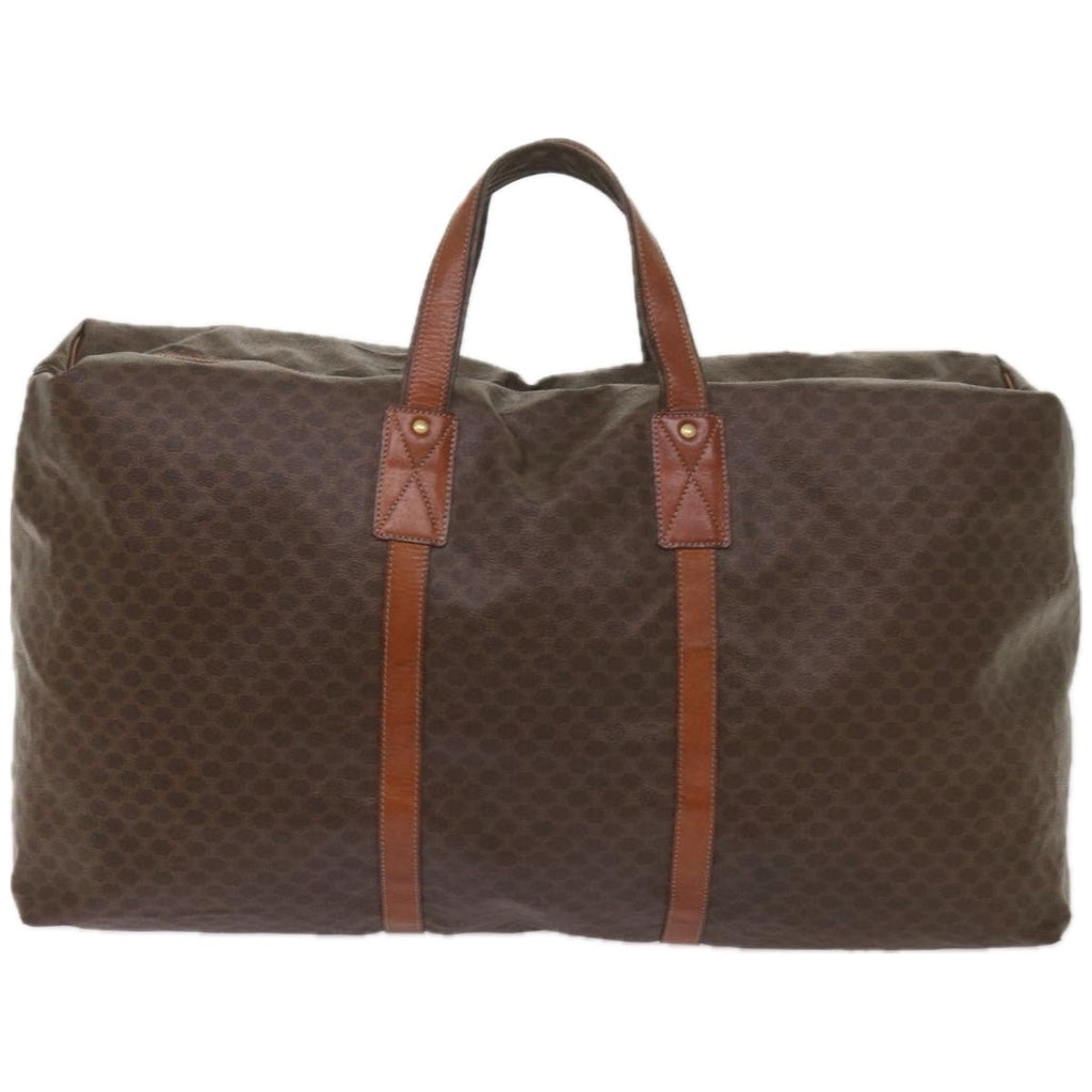 CELINE Macadam Canvas Boston Bag PVC Brown  ki4112