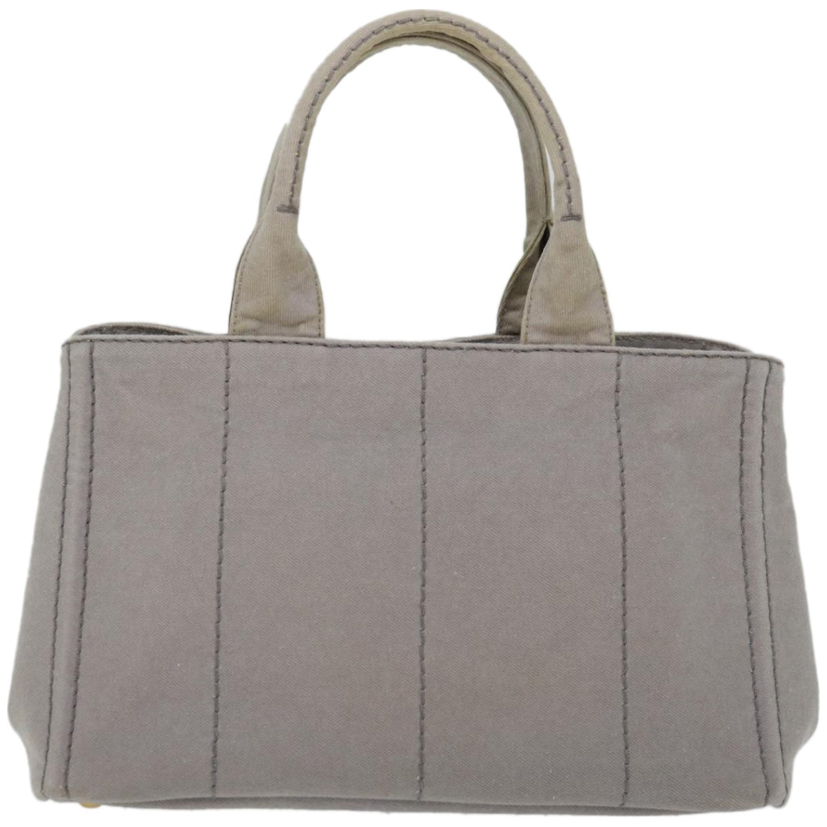 PRADA Canapa MM Hand Bag Canvas Gray  ki4125
