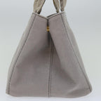 PRADA Canapa MM Hand Bag Canvas Gray  ki4125