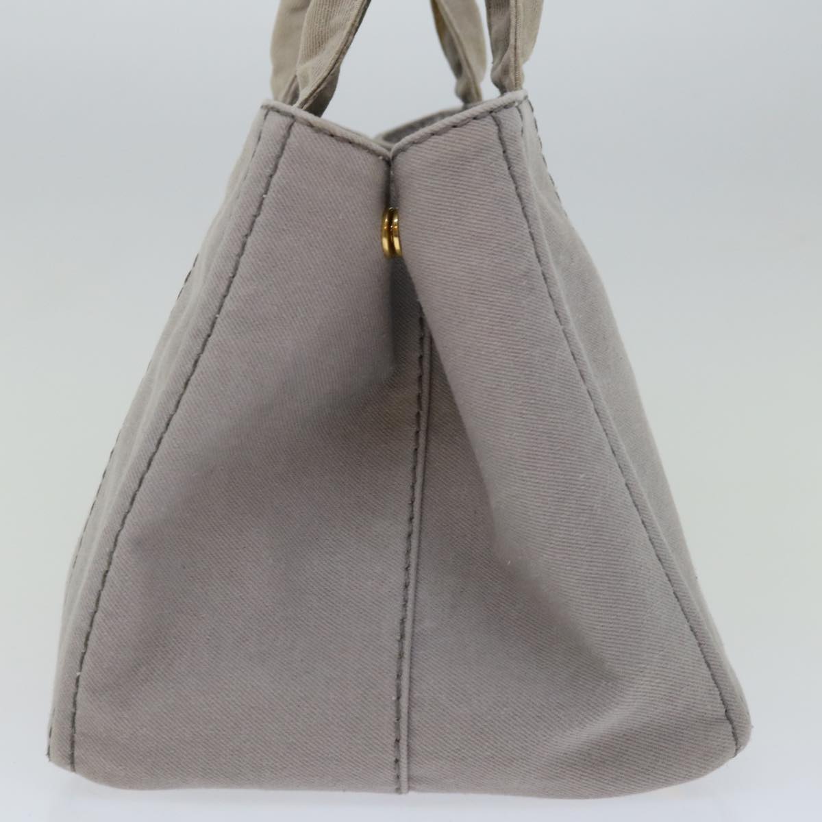 PRADA Canapa MM Hand Bag Canvas Gray  ki4125
