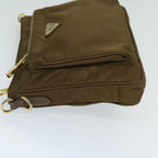 PRADA Shoulder Bag Nylon Brown ki4126