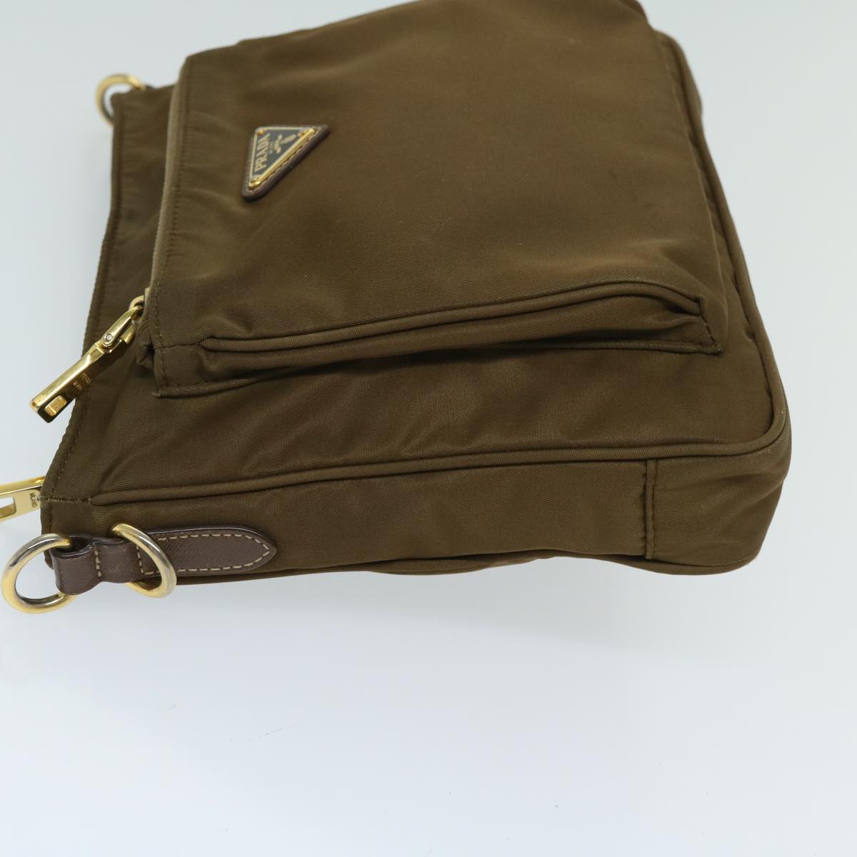 PRADA Shoulder Bag Nylon Brown ki4126