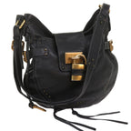 Chloe Shoulder Bag Leather Black ki4150