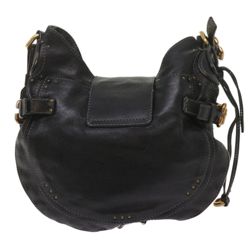 Chloe Shoulder Bag Leather Black ki4150