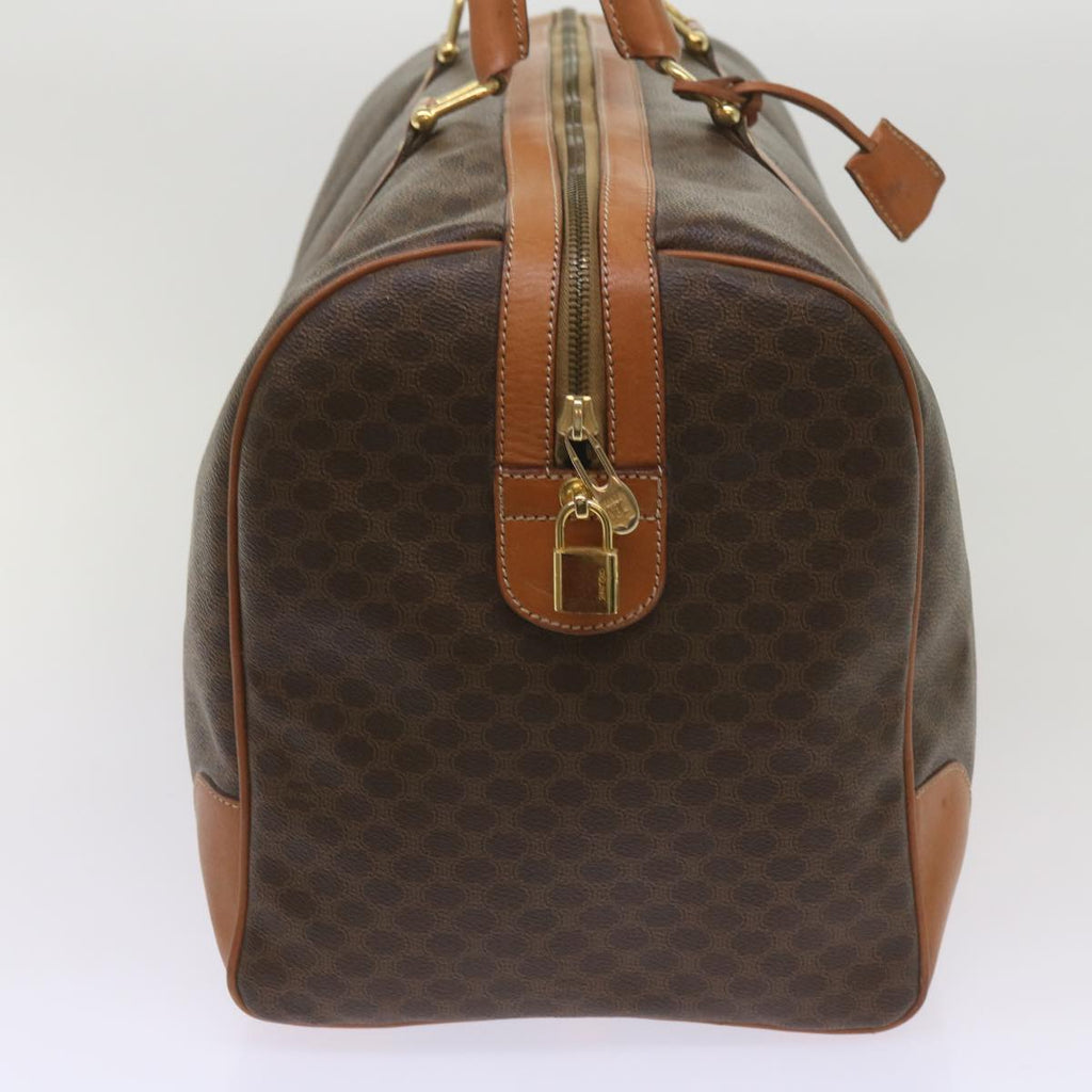 CELINE Macadam Canvas Boston Bag PVC Brown  ki4225