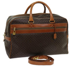 CELINE Macadam Canvas Boston Bag PVC 2way Brown  ki4248