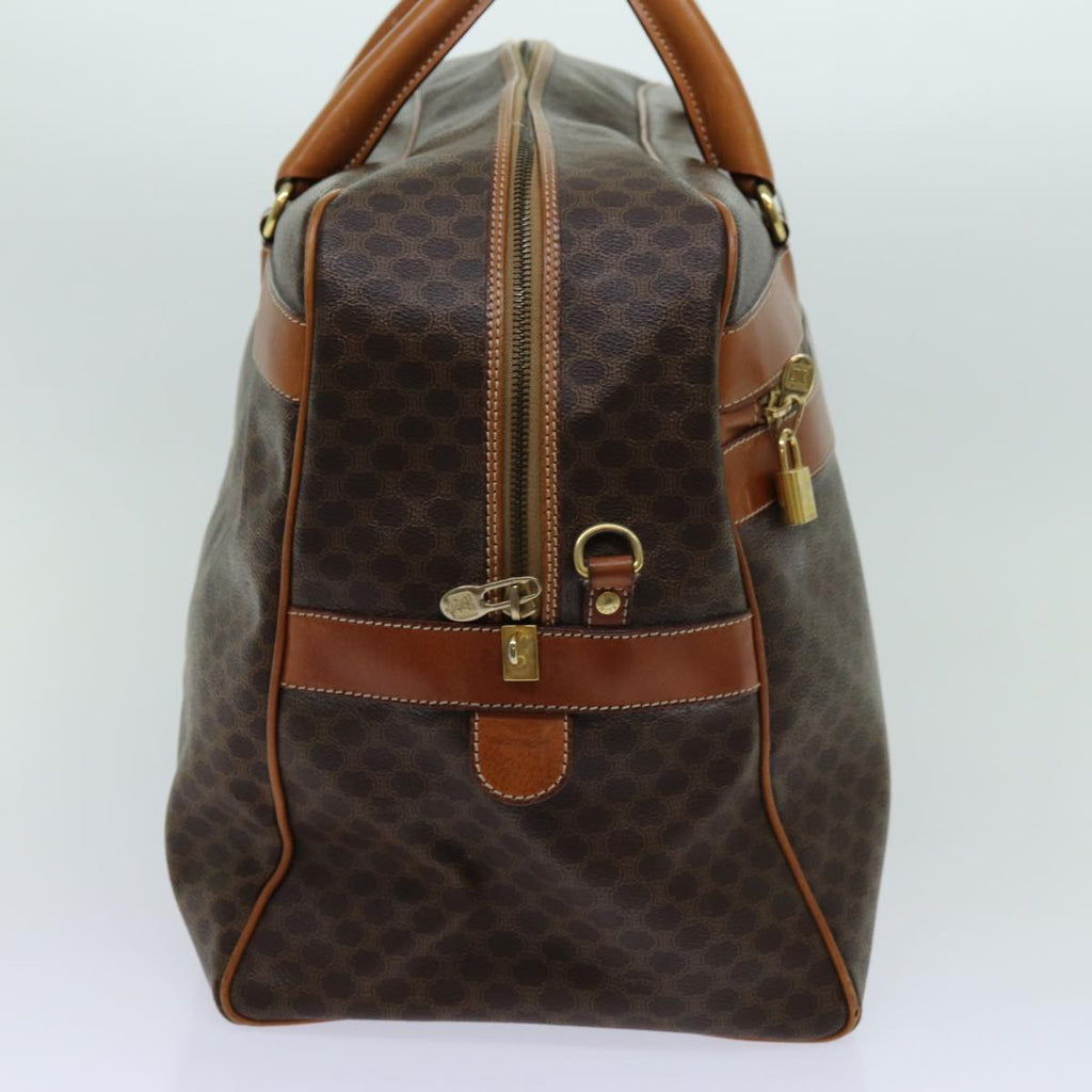 CELINE Macadam Canvas Boston Bag PVC 2way Brown  ki4248
