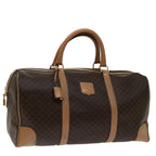 CELINE Macadam Canvas Boston Bag PVC Brown Auth ki4263