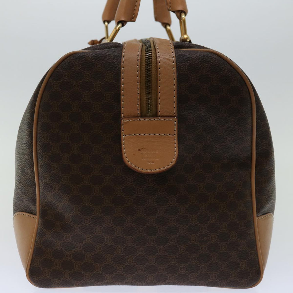 CELINE Macadam Canvas Boston Bag PVC Brown Auth ki4263