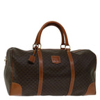 CELINE Macadam Canvas Boston Bag PVC Brown  ki4266