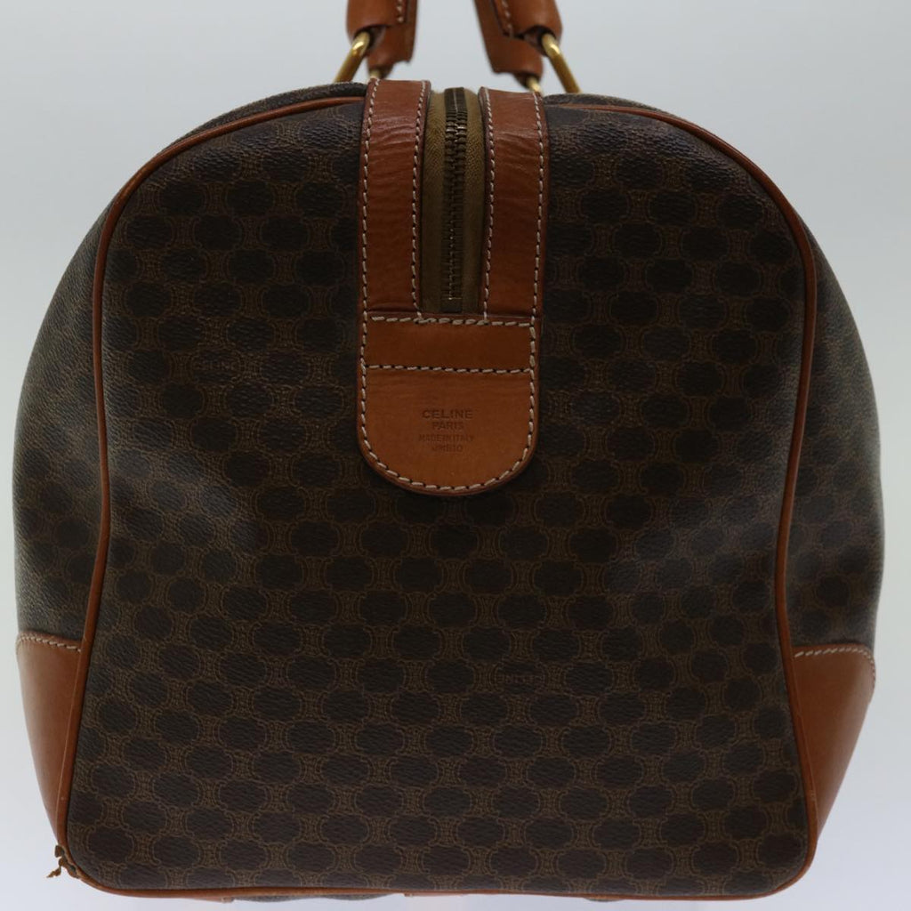 CELINE Macadam Canvas Boston Bag PVC Brown  ki4266