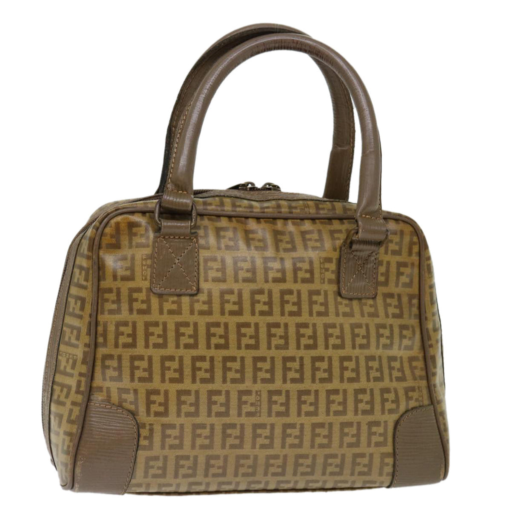 FENDI Zucchino Canvas Hand Bag Beigeki4322