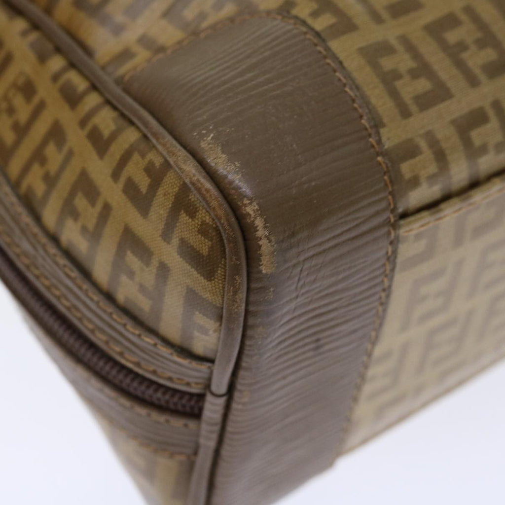 FENDI Zucchino Canvas Hand Bag Beigeki4322