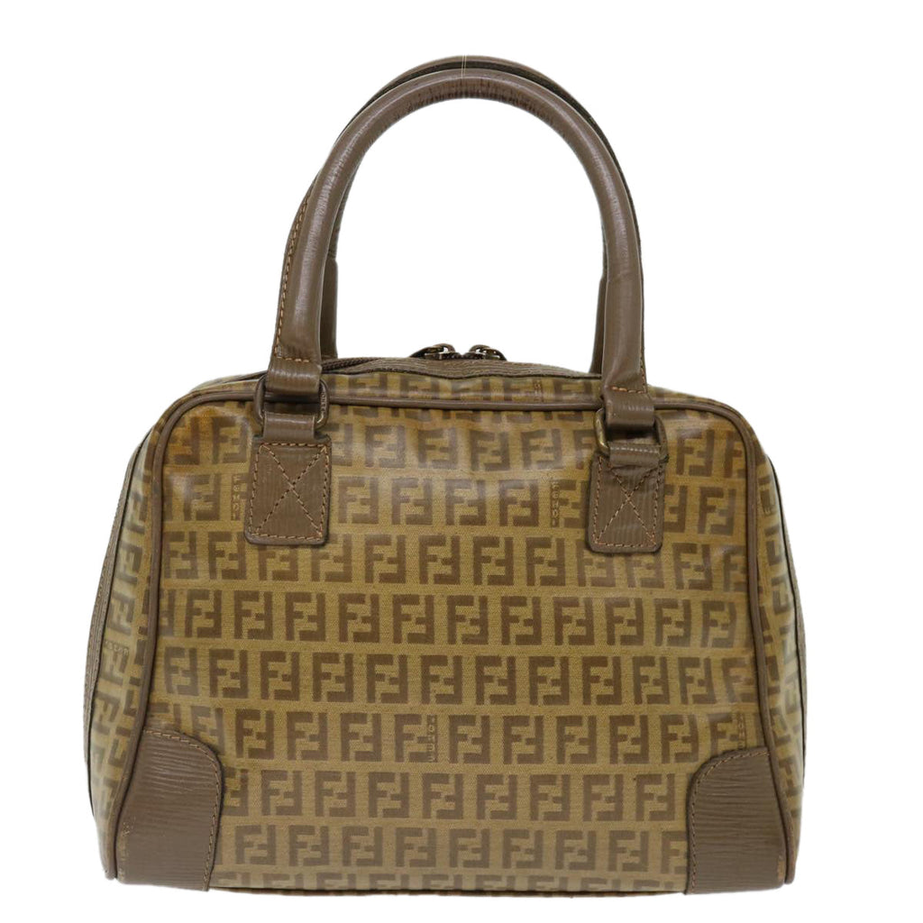 FENDI Zucchino Canvas Hand Bag Beigeki4322