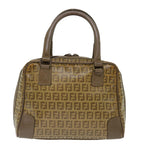 FENDI Zucchino Canvas Hand Bag Beigeki4322