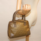 FENDI Zucchino Canvas Hand Bag Beigeki4322