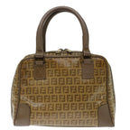 FENDI Zucchino Canvas Hand Bag Beigeki4322