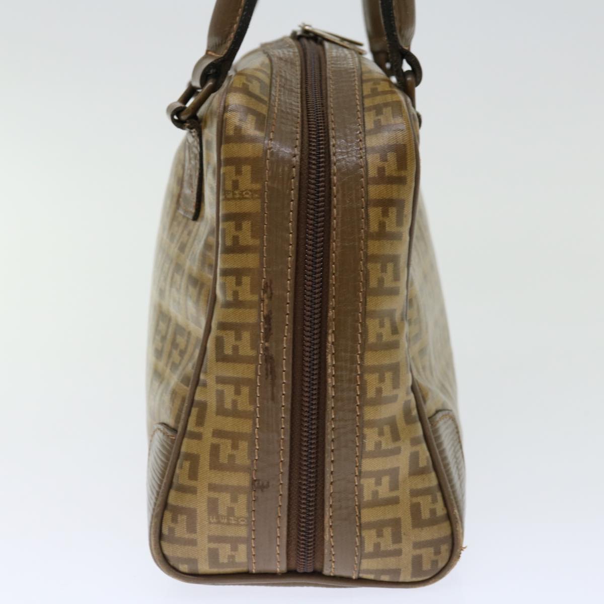 FENDI Zucchino Canvas Hand Bag Beigeki4322