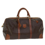 CELINE Macadam Canvas Boston Bag PVC Brown  ki4356