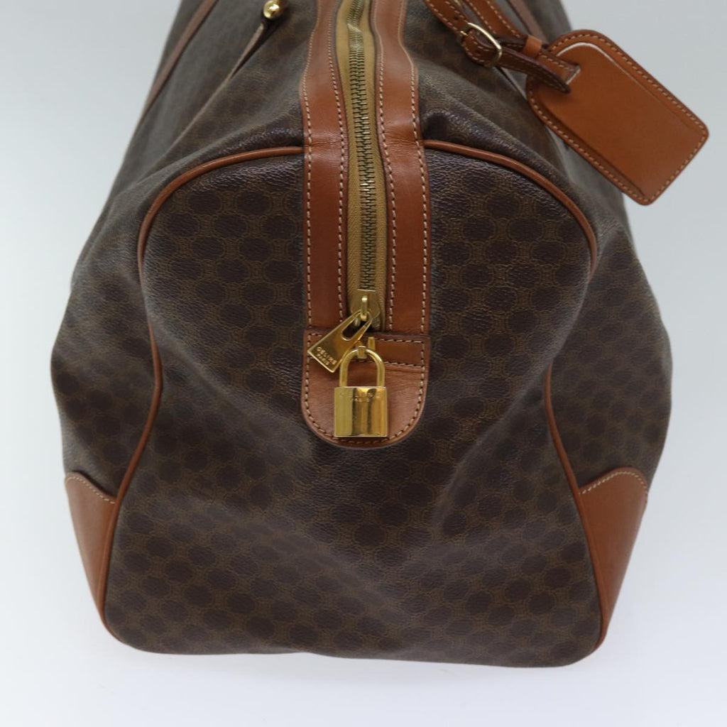 CELINE Macadam Canvas Boston Bag PVC Brown  ki4356