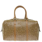 CELINE C Macadam Canvas Boston Bag Beige Auth ki4376
