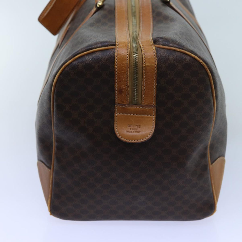 CELINE Macadam Canvas Boston Bag PVC Brown  ki4386