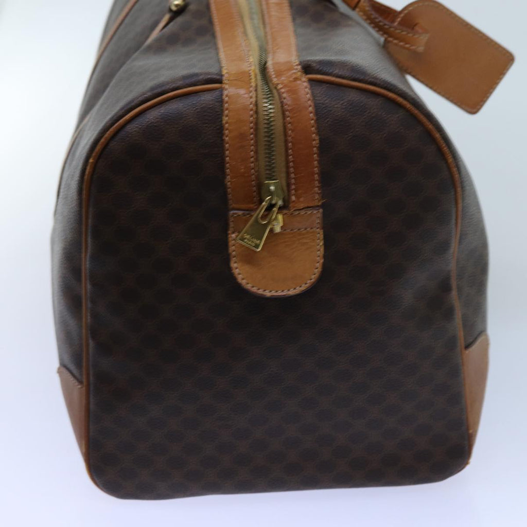 CELINE Macadam Canvas Boston Bag PVC Brown  ki4386