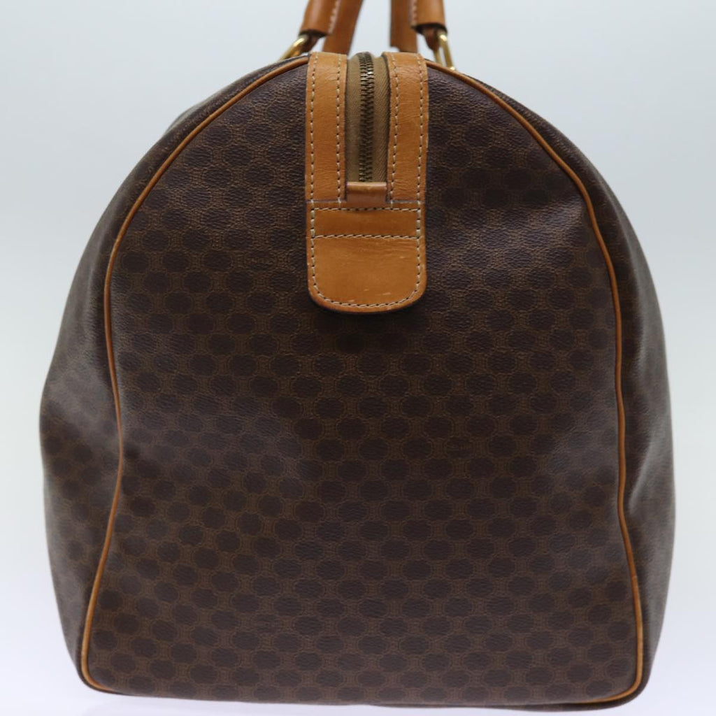 CELINE Macadam Canvas Boston Bag PVC Brown Auth ki4462
