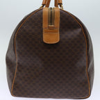 CELINE Macadam Canvas Boston Bag PVC Brown Auth ki4462