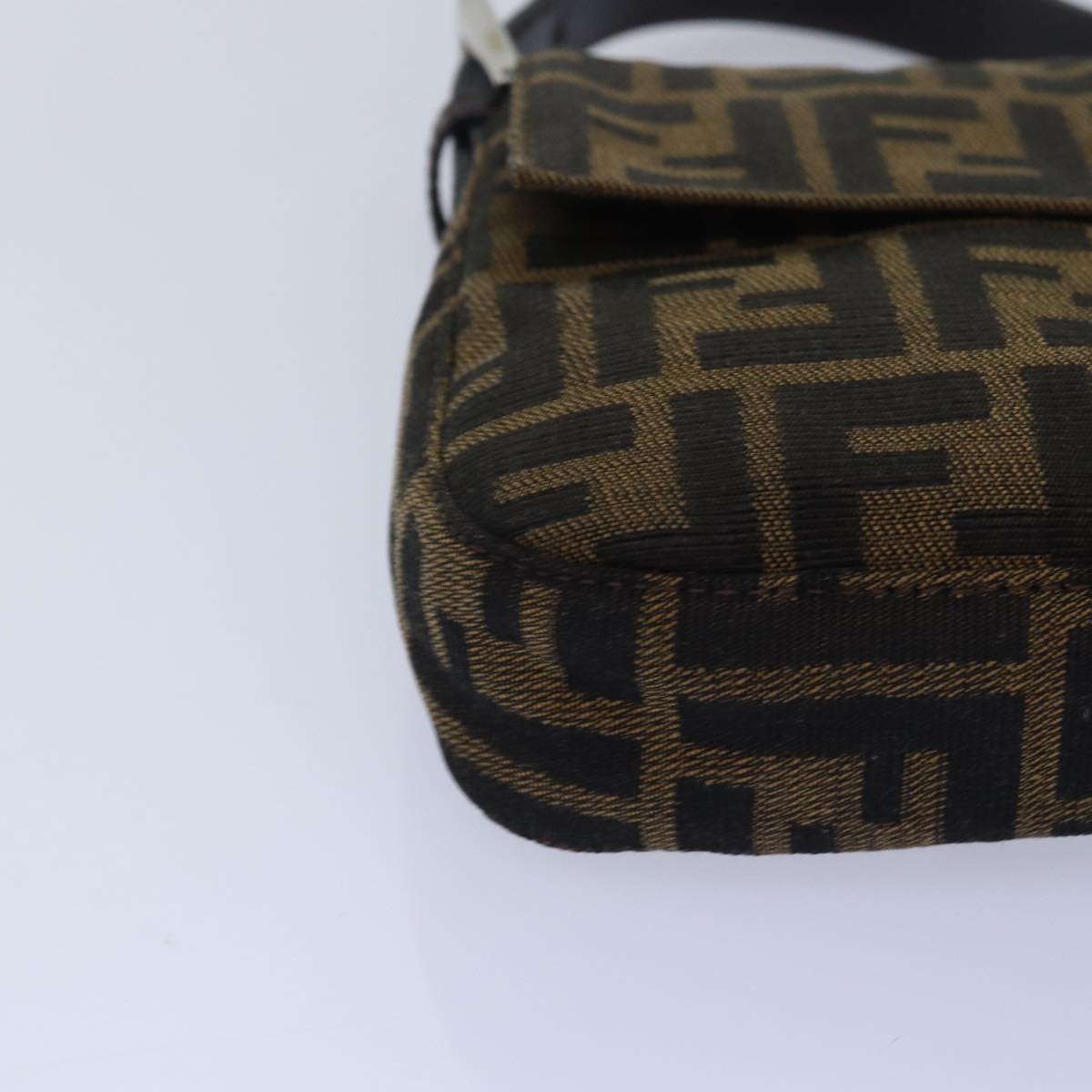 FENDI Zucca Canvas Mamma Baguette Shoulder Bag Brown Blackki4559A