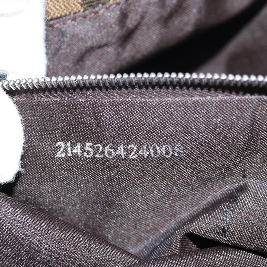 FENDI Zucca Canvas Mamma Baguette Shoulder Bag Brown Blackki4559A