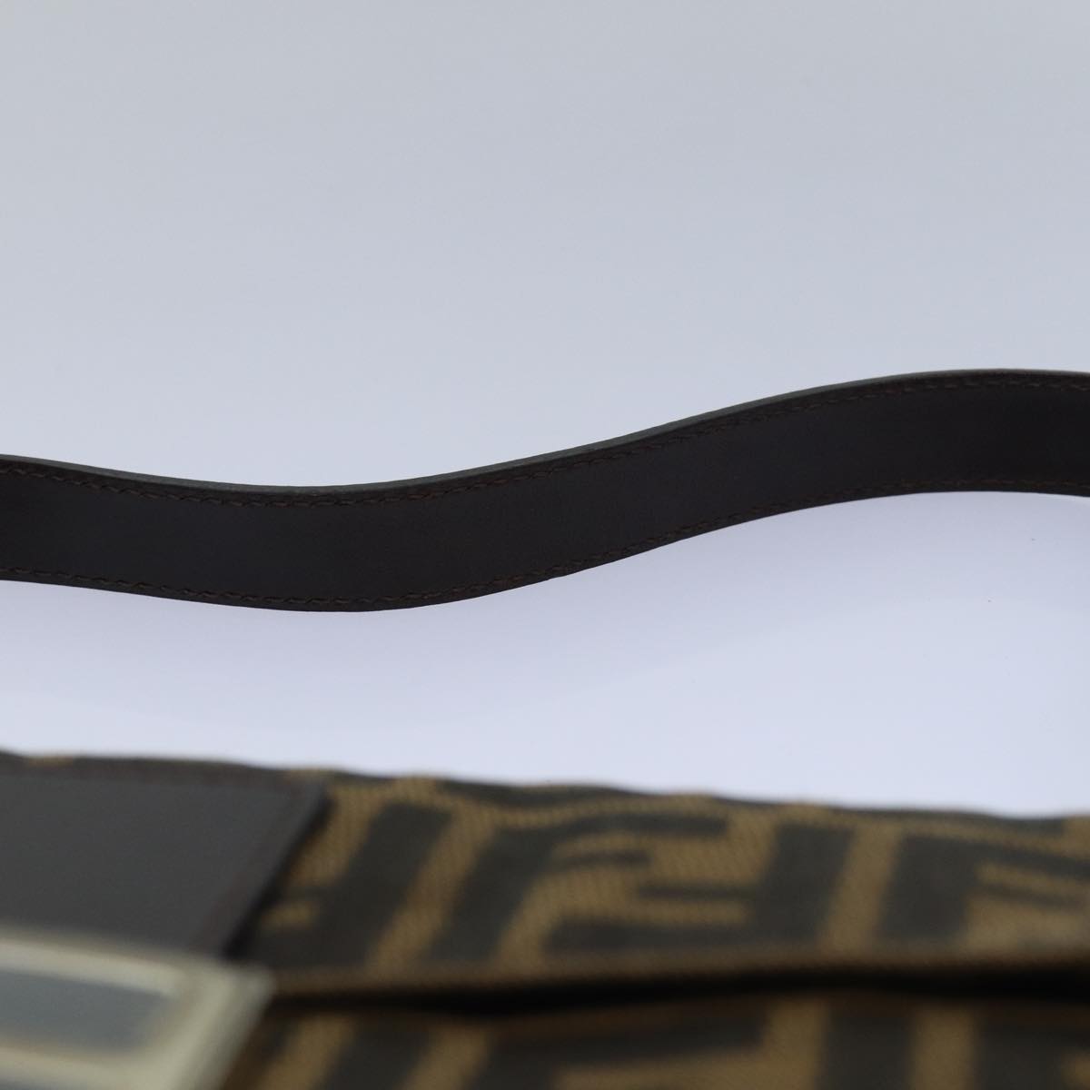 FENDI Zucca Canvas Mamma Baguette Shoulder Bag Brown Blackki4559A