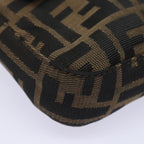 FENDI Zucca Canvas Mamma Baguette Shoulder Bag Brown Blackki4560