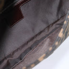 FENDI Zucca Canvas Mamma Baguette Shoulder Bag Brown Blackki4560