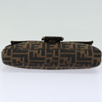 FENDI Zucca Canvas Mamma Baguette Shoulder Bag Brown Blackki4560