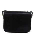 CELINE Horse Carriage Shoulder Bag Leather Black  ki4569