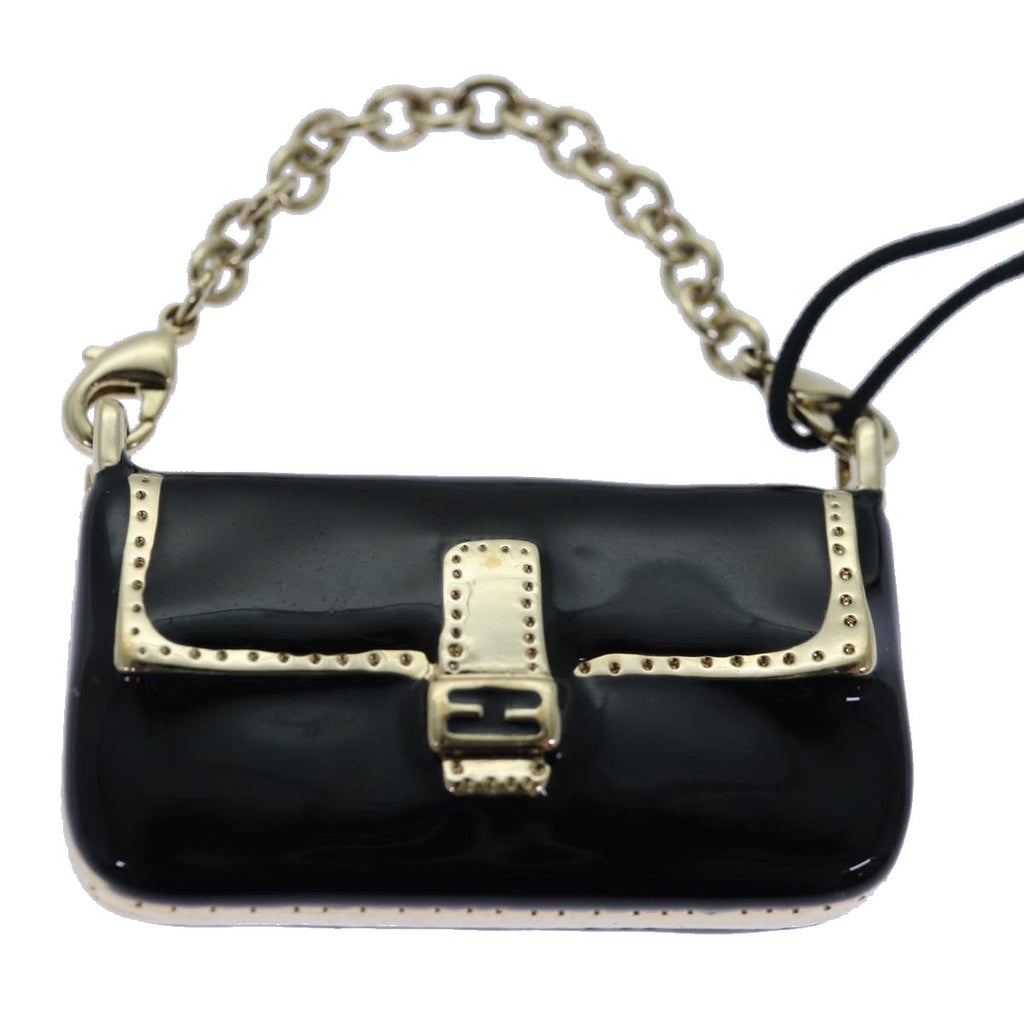 FENDI Mamma Baguette Motif Charm Blackki4706
