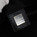 FENDI Mamma Baguette Shoulder Bag Nylon Black Silverki4707