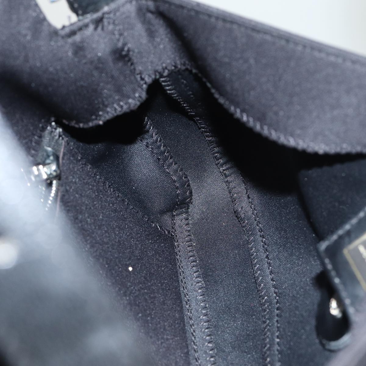 FENDI Mamma Baguette Shoulder Bag Nylon Black Silverki4707